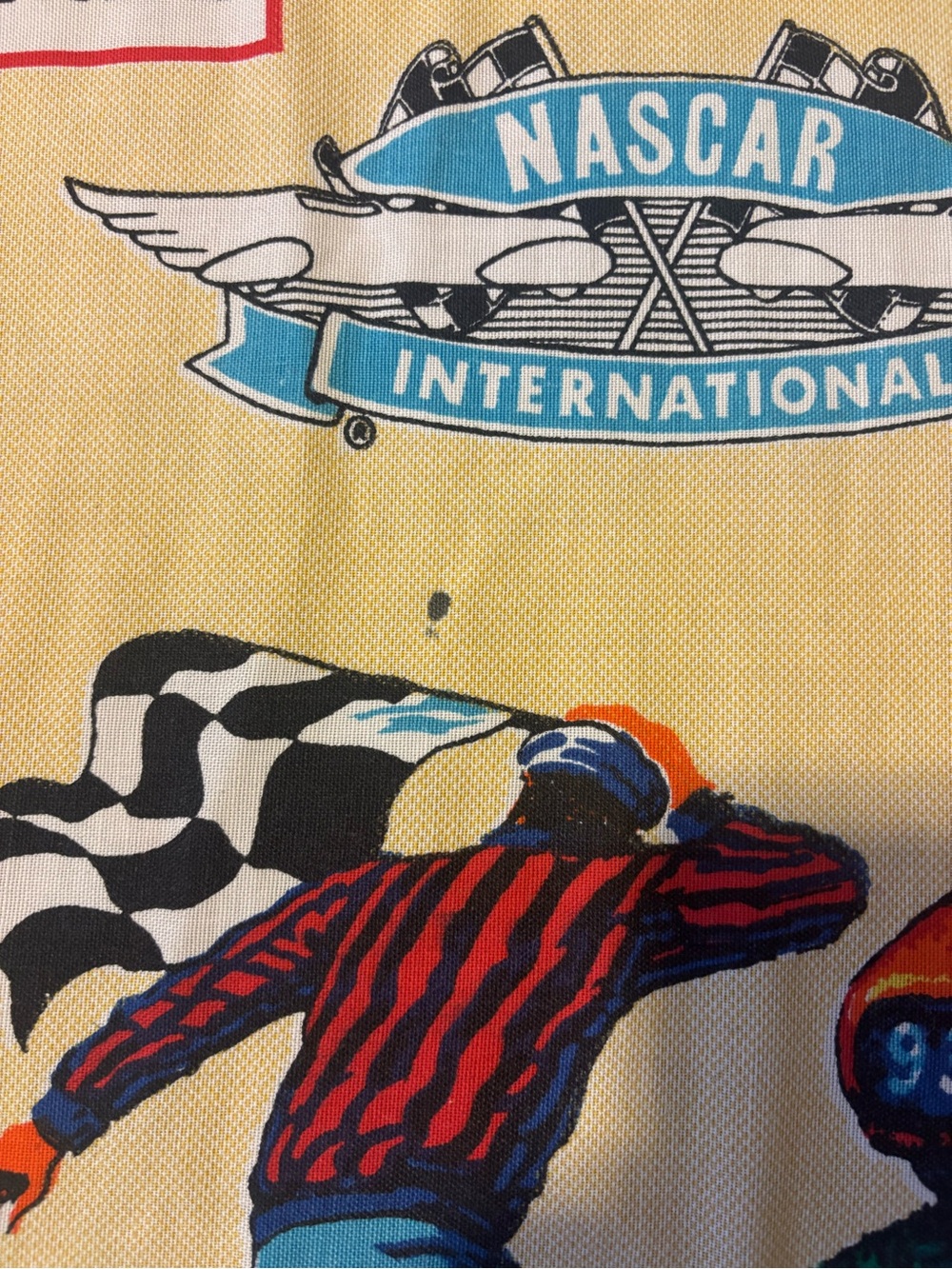 Vintage 1970s Sears Perma-Prest NASCAR Winston 500/Daytona Firecracker Fabric - Picture 11 of 14